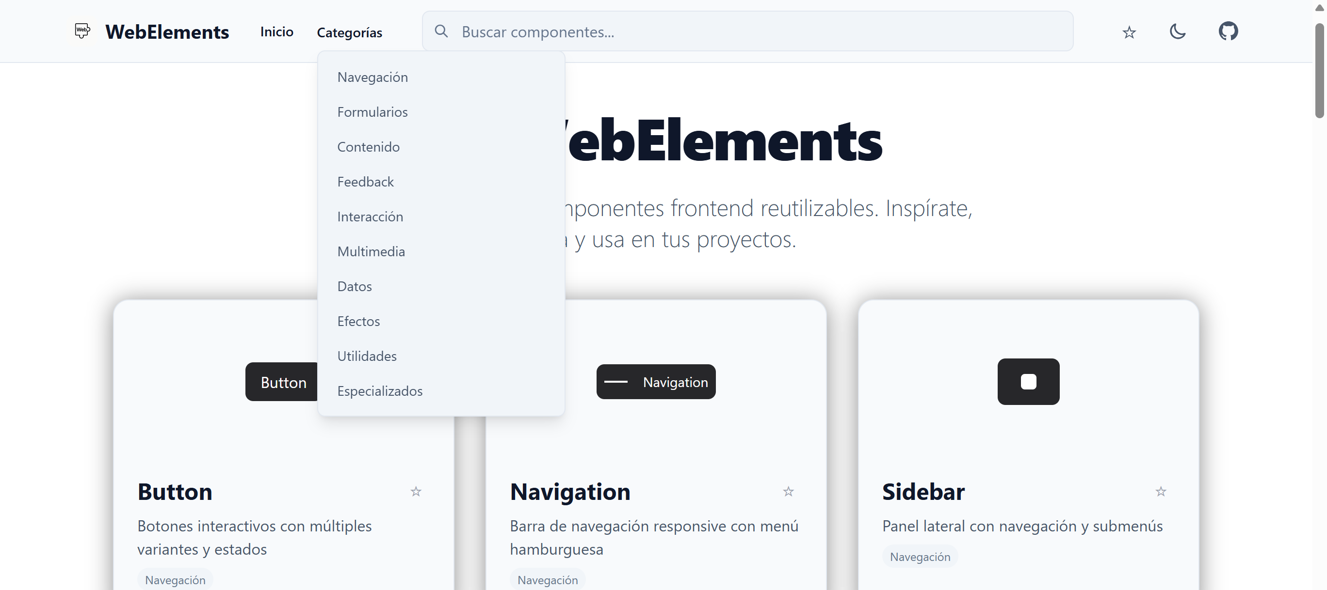 WebElements - Componentes