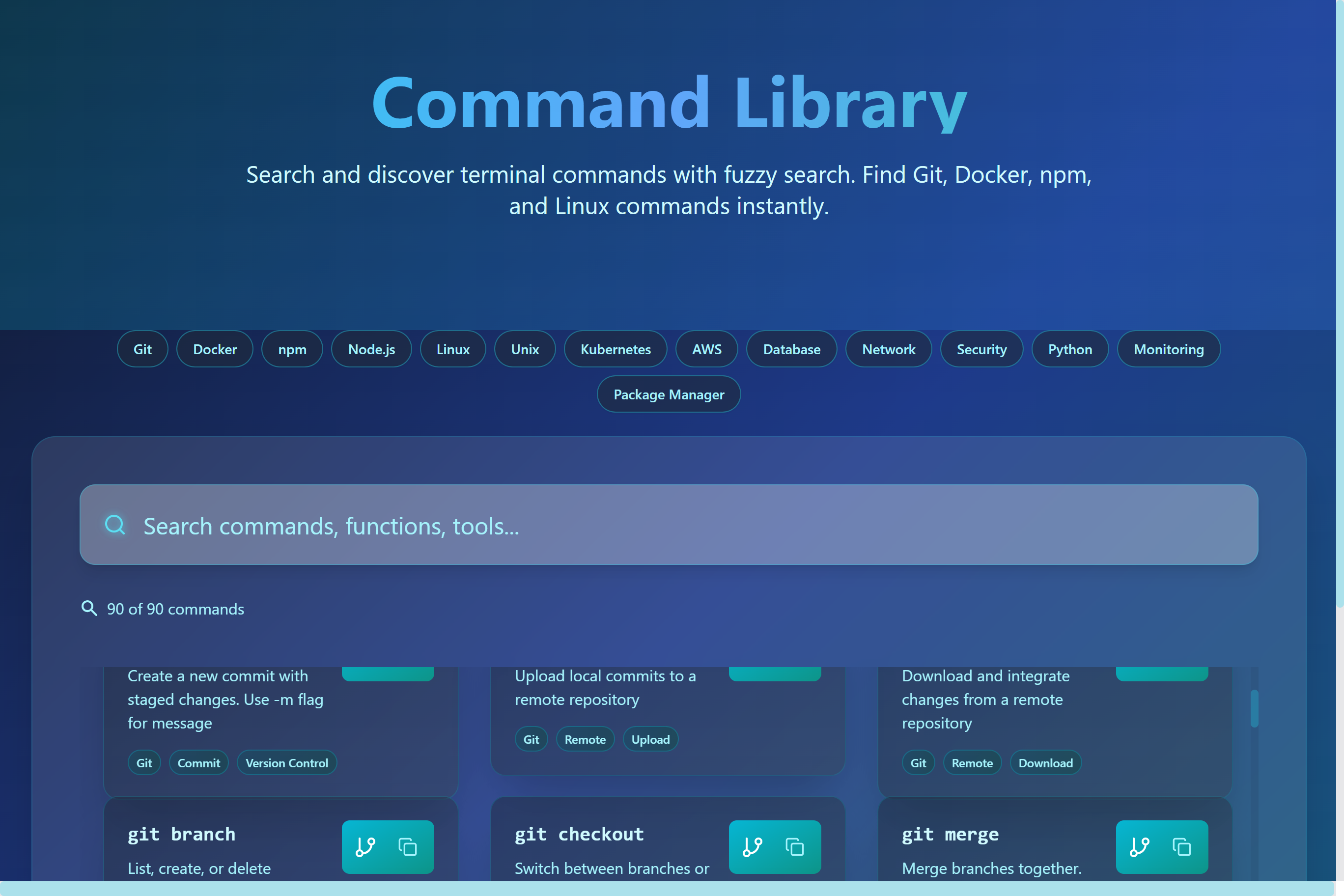 IndexSearch - Main view